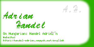 adrian handel business card